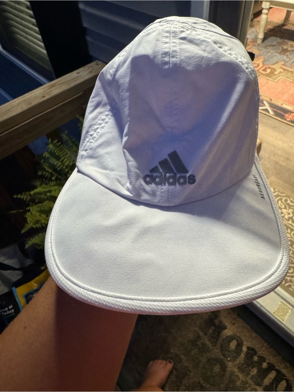 adidas Kids White Performance Cap with Logo